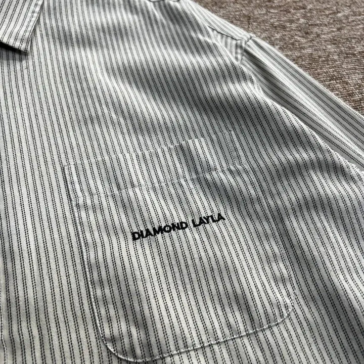 [BUNJANG] Diamond Leila Striped Shirt L / 다이아몬드 레이라 스트라이프 셔츠 L