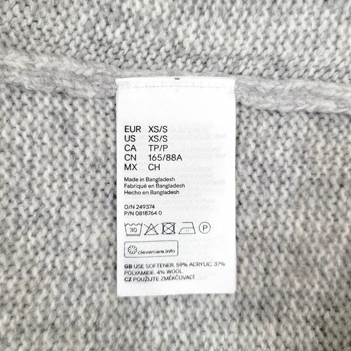 [BUNJANG] H&amp;M Gray Knit Hoodie Y941 / H&amp;M 회색 니트 후드티 Y941