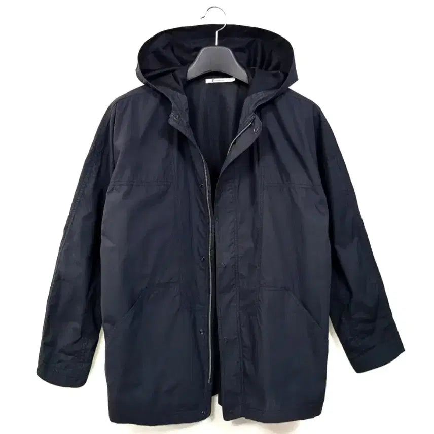 [BUNJANG] Alexander Wang Black Hooded Zip-up Jacket / 알렉산더왕 블랙 후드 집업 아우터 Y942