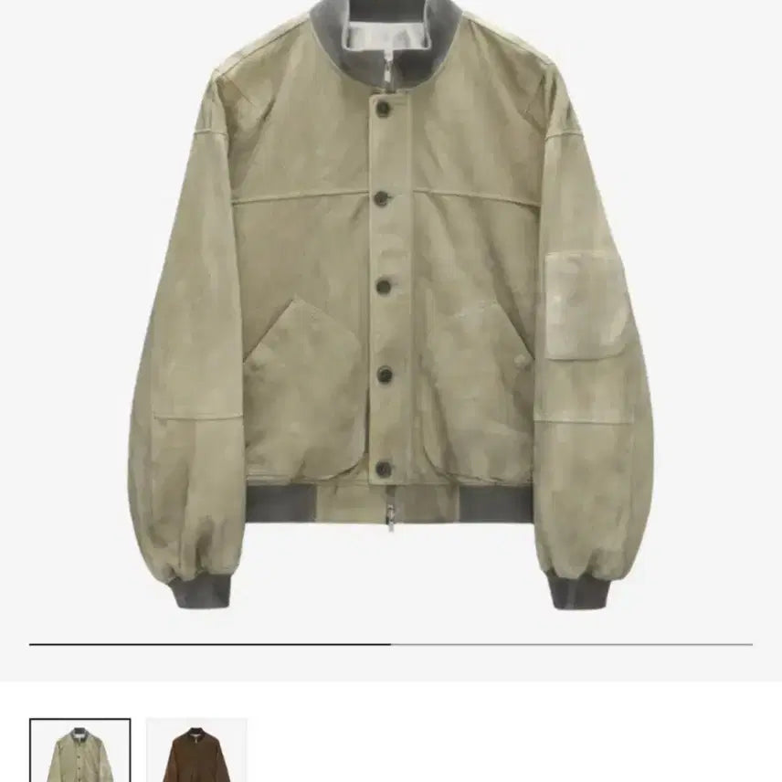 [BUNJANG] Polytelu Suede Tanker Ivory Jacket / [2]폴리테루 스웨이드 탱커 아이보리