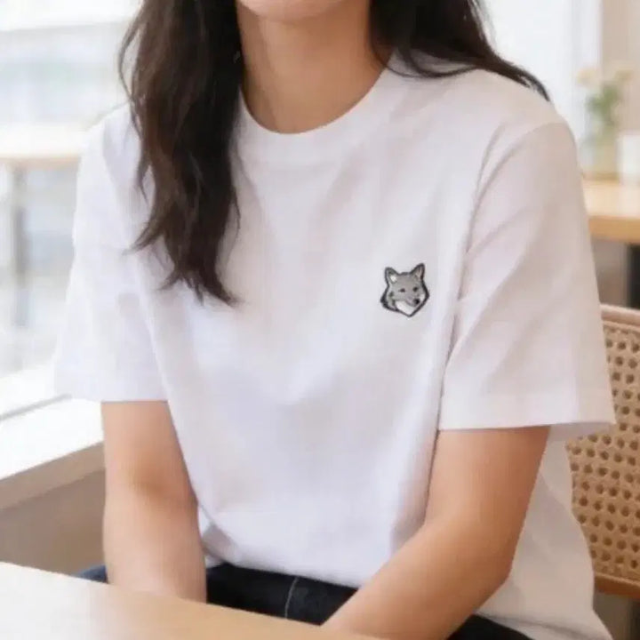 [BUNJANG] Maison Kitsune Gray Fox Cotton T-shirt / (정품)(새상품)메종키츠네 그레이폭스 코튼 반팔티