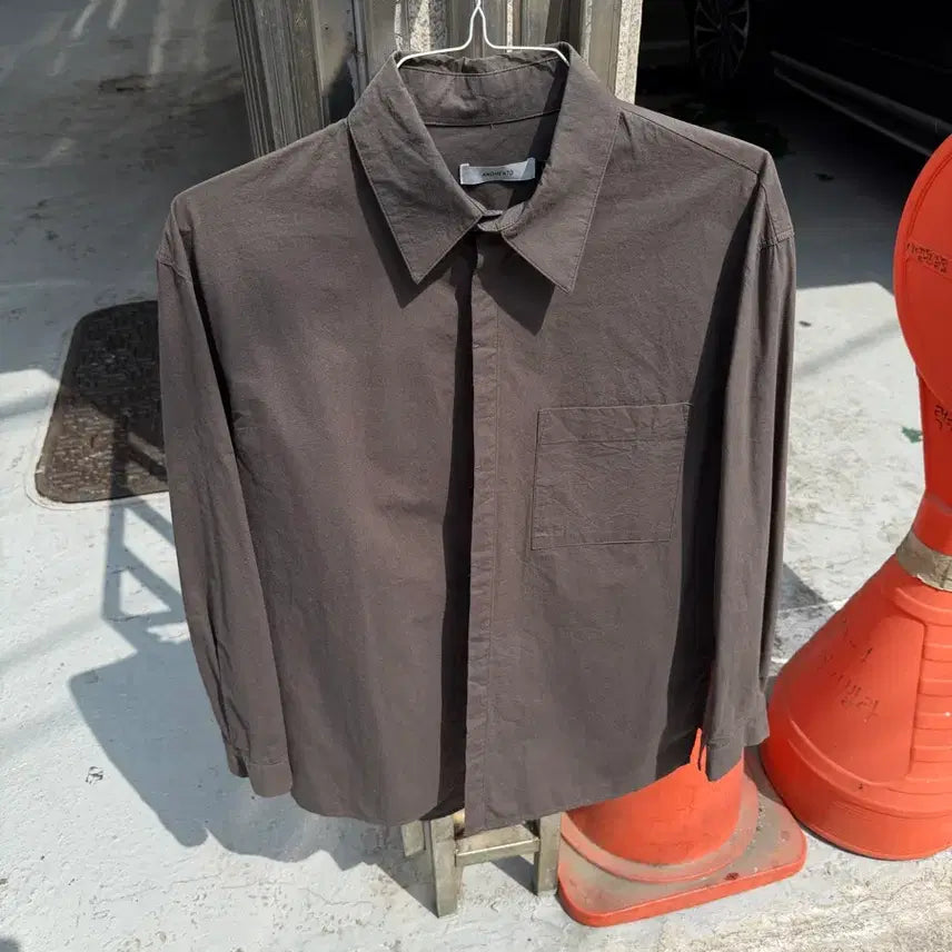 [BUNJANG] Momento Brown Shirt L / 아모멘토 브라운 셔츠 L