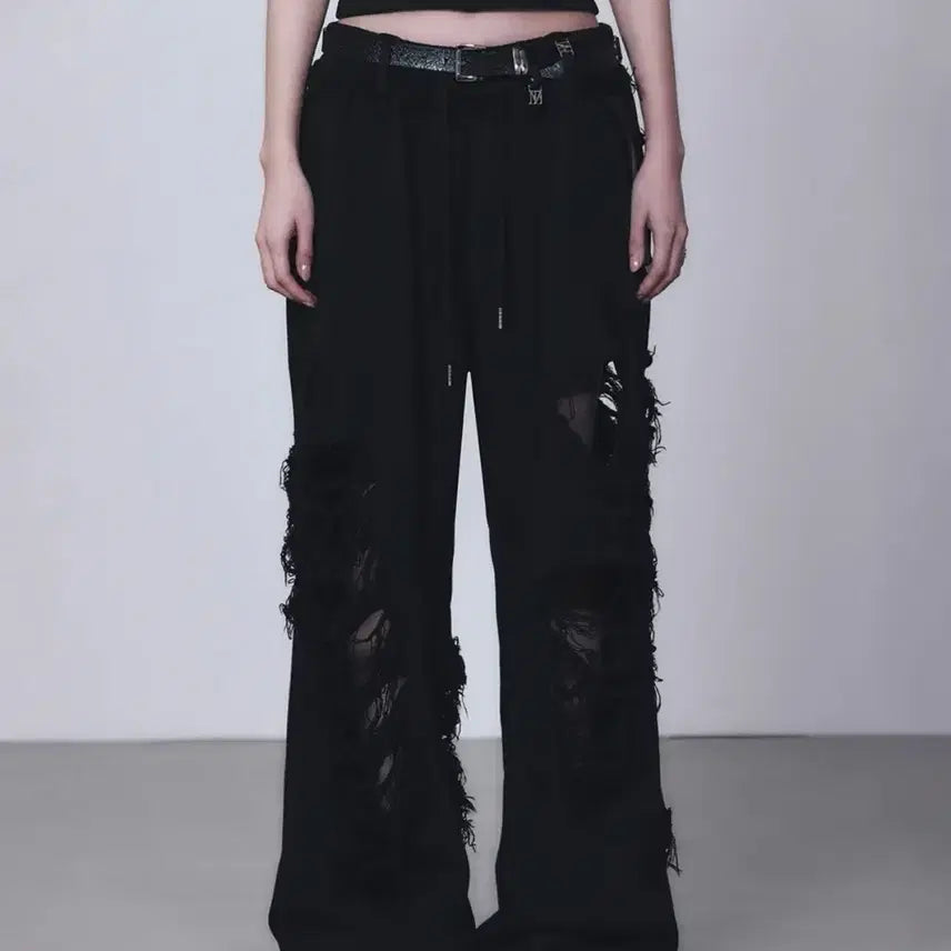 [SOLD OUT] 트리밍버드 Scratch Damage Wide Sweat Pant