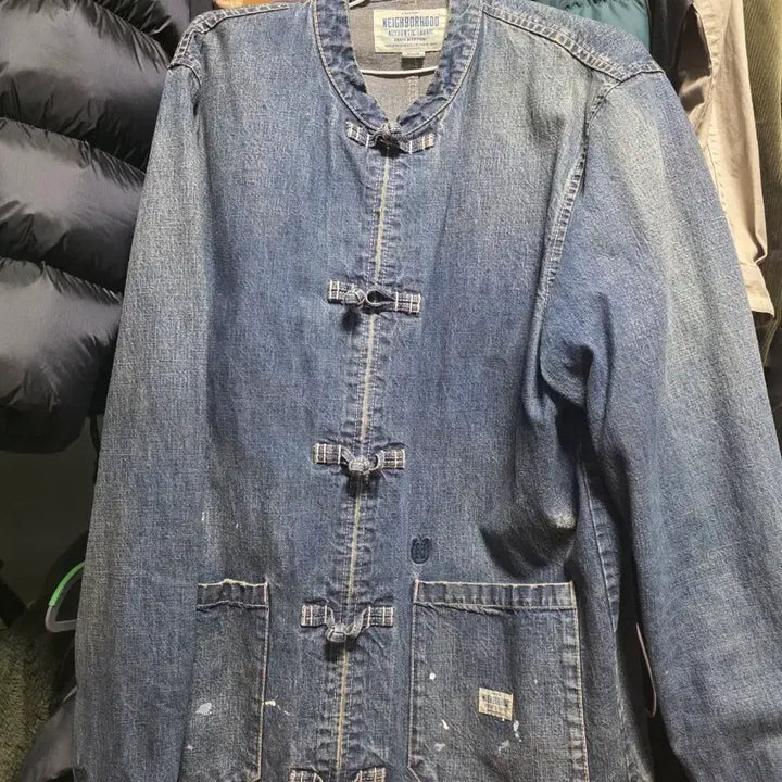 [BUNJANG] Neighborhood Kung Fu Washed Denim Jacket / 16 네이버후드 쿵푸 워시드 데님 자켓