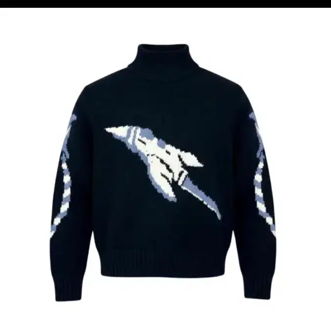 [BUNJANG] Space Navy Knit Zip-up / 스페이스 네이비 니트 집업 (새상품)