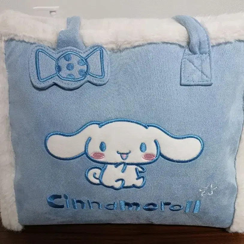 [BUNJANG] Sanrio Cinnamoroll Fur Tote Bag / 산리오 시나모롤 털 토트백 가방
