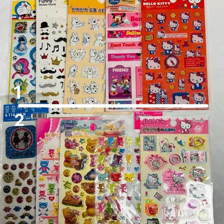 [SOLD OUT] 고전 스티커 모음 (키티 디즈니 도라에몽 등)