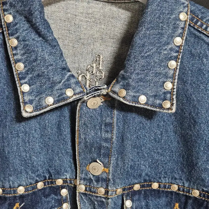 [BUNJANG] Fetch Sunday Studded Denim Jacket / 페치선데이 스터드 데님 자켓