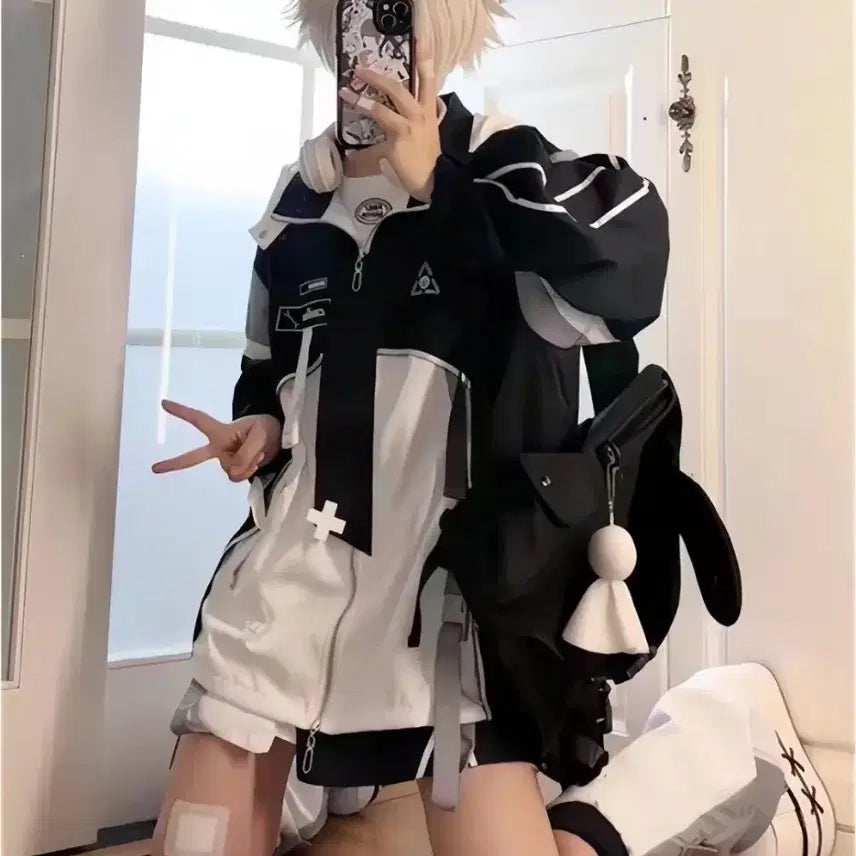 [BUNJANG] Cyber Jersey Zip-Up Jacket / 사이버 저지/집업 져지