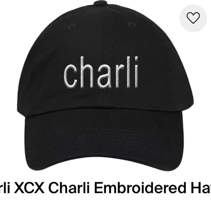 [BUNJANG] Charli XCX Charli Embroidered Ball Cap Black / Charli XCX charli 볼캡 블랙