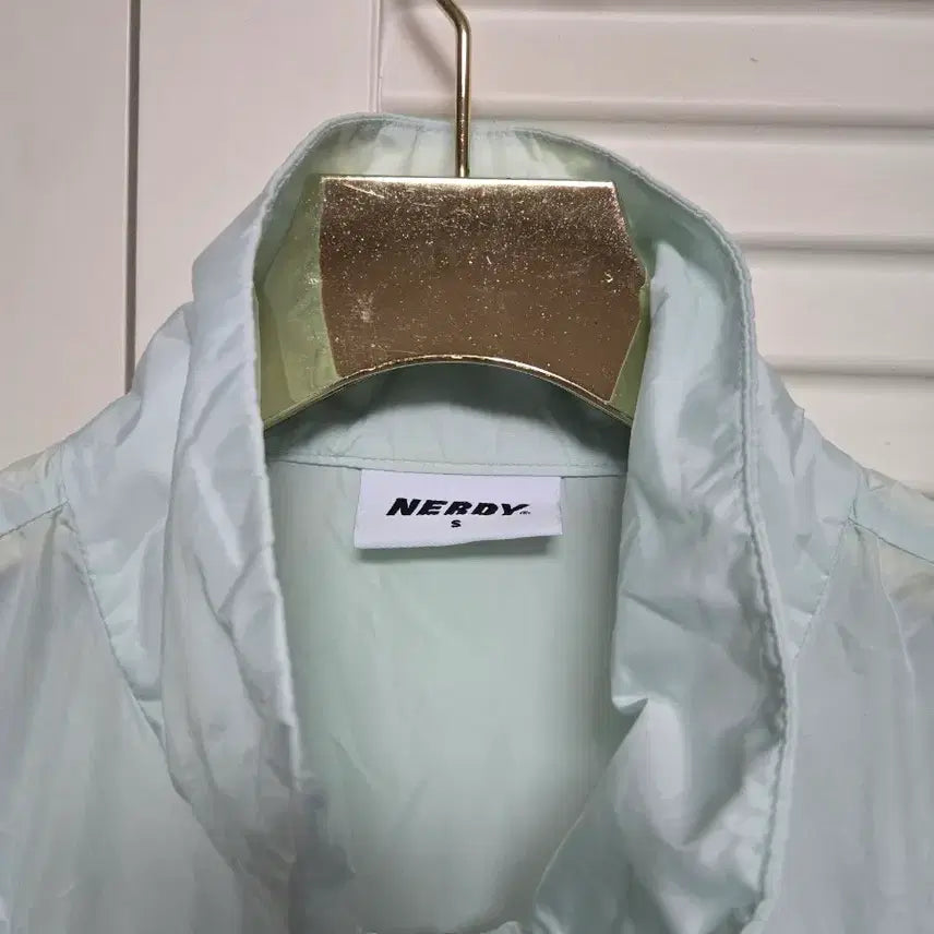 [BUNJANG] Nerdy Windbreaker Jacket Mint / 널디 반팔 바람막이 자켓 민트색