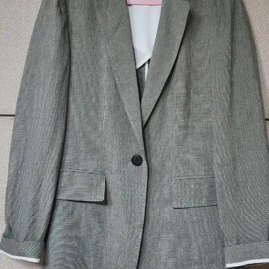 [BUNJANG] Hazzys Linen Blend Jacket / 헤지스 린넨 혼방 자켓 90-165 카키색