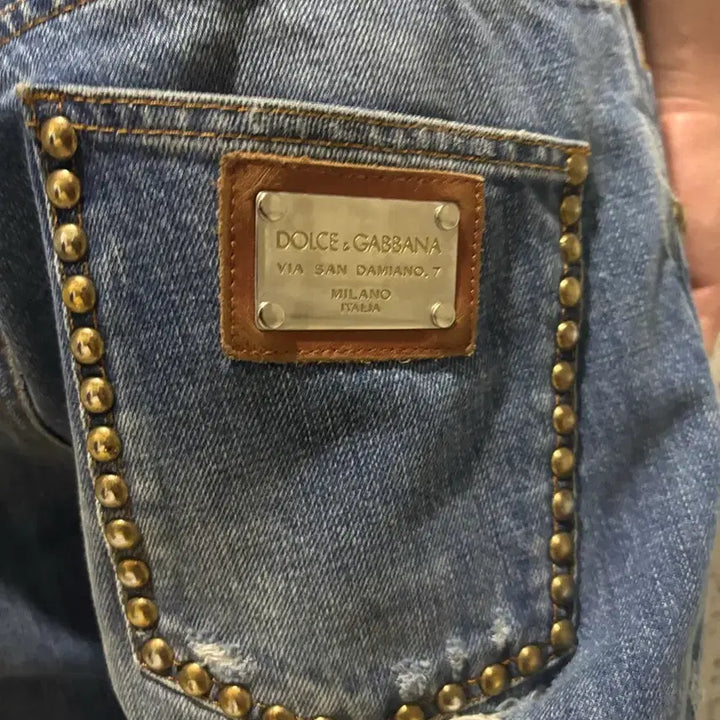 [BUNJANG] Dolce &amp; Gabbana Studded Pants / 돌체앤가바나 스터드 장식 팬츠 48