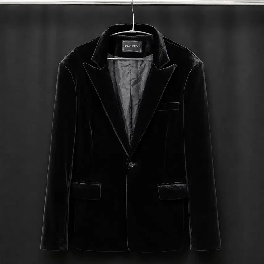 [BUNJANG] 2PLAN STUDIO Velvet Black Jacket / 2PLAN STUDIO 벨벳 블랙 자켓