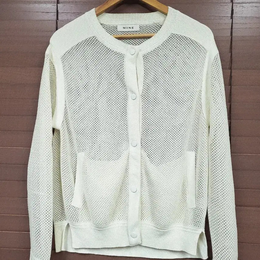 [BUNJANG] MINE Ivory See-through Cardigan / MINE 아이보리 시스루 가디건