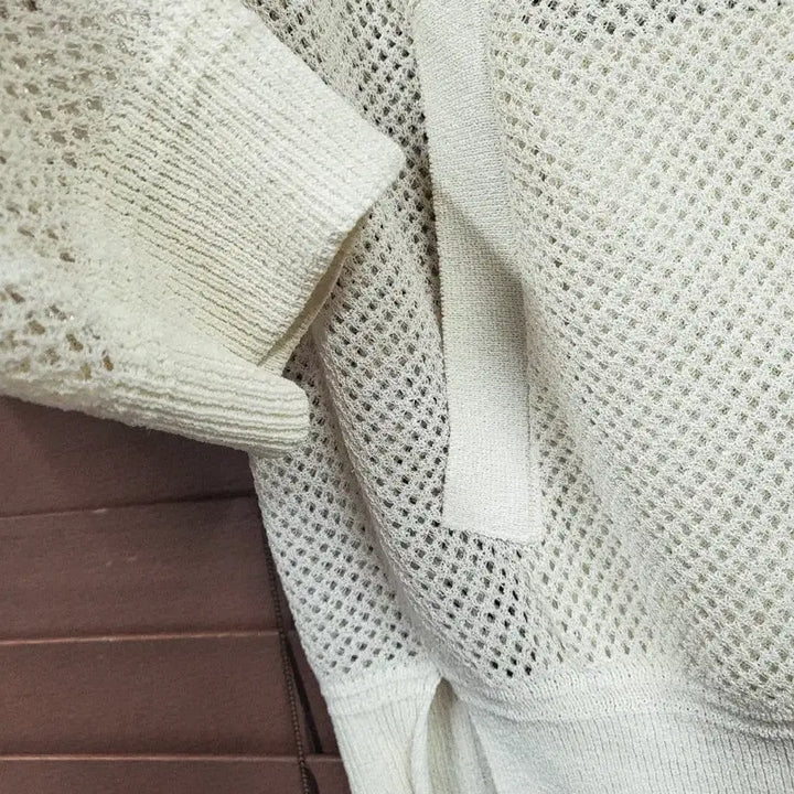 [BUNJANG] MINE Ivory See-through Cardigan / MINE 아이보리 시스루 가디건