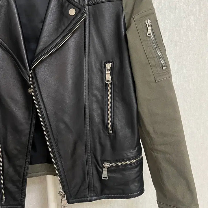 [BUNJANG] Neil Barrett Leather Paneled Biker Jacket / [M] 닐바렛 정품 레더 배색 라이더 재킷 자켓
