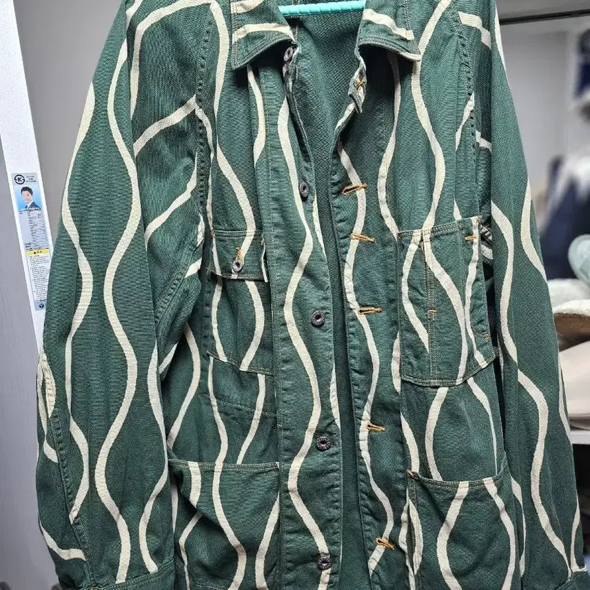 [SOLD OUT] kapital 캐피탈 그린 웨이브 데님 자켓셋업 105~110