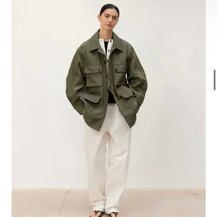 [BUNJANG] Moondal Luster Safari Jacket Olive / Luster safari jacket in olive 문달