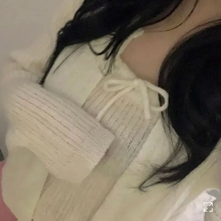 [BUNJANG] Ribbon Knit Tank Cardigan Set / 리본 니트 나시 가디건 세트