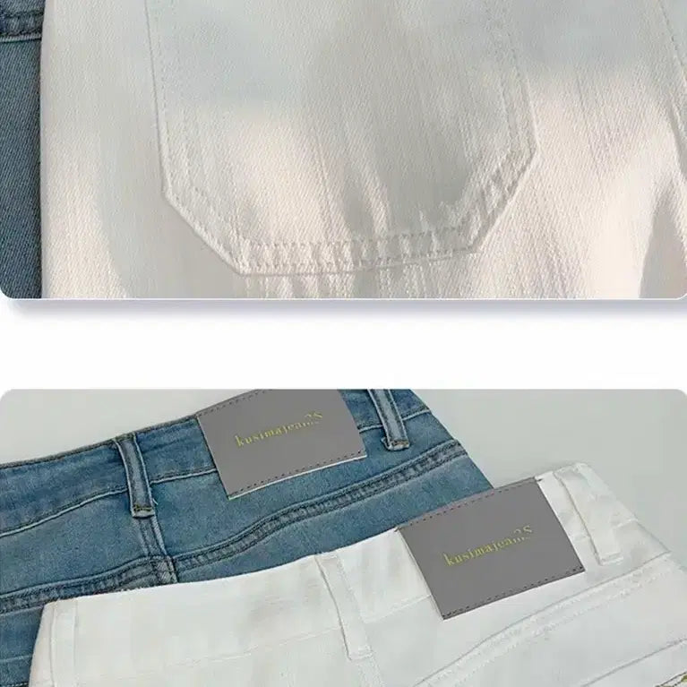[BUNJANG] Wide Denim Pants White / 와이드 데님 팬츠 화이트(냉감바지)