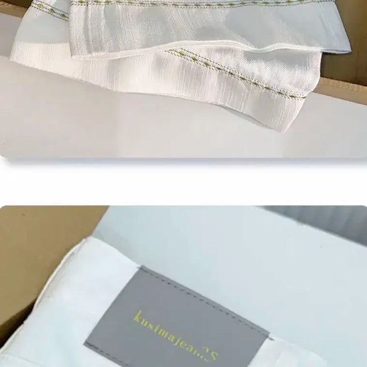 [BUNJANG] Wide Denim Pants White / 와이드 데님 팬츠 화이트(냉감바지)