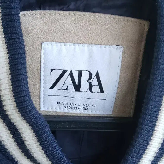 [BUNJANG] ZARA Navy Stadium Jacket (M) Suede / 자라 네이비 스타디움 자켓 M사이즈 상태좋음 스웨이드재질느낌