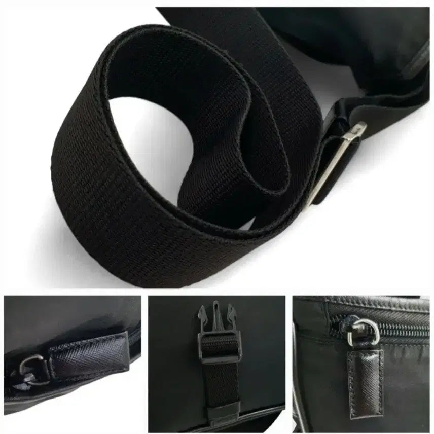 [BUNJANG] Prada Re-Nylon Black Mini Messenger Bag / 프라다 삼각로고 리나일론 블랙 미니 메신저백 숄더백