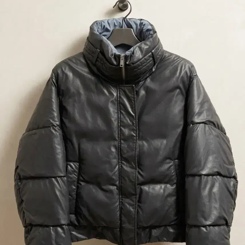 [BUNJANG] The ilma Leather Down Puffer Jacket / 더 일마(The ilma) 레더 다운 푸퍼