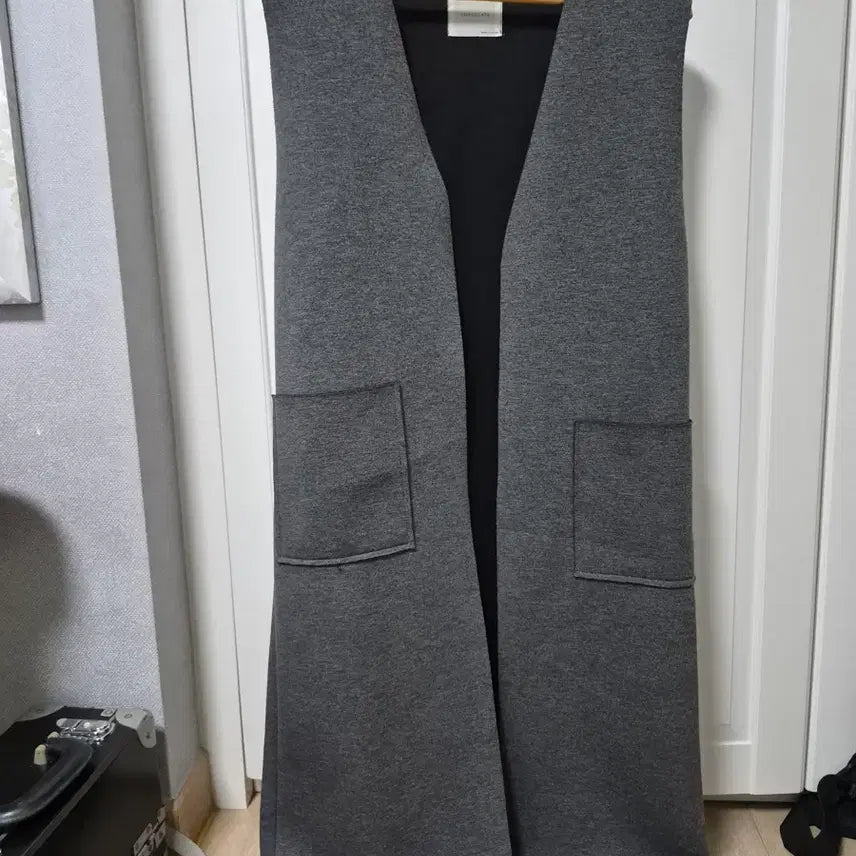 [BUNJANG] Gray Long Vest / 그레이 롱 조끼
