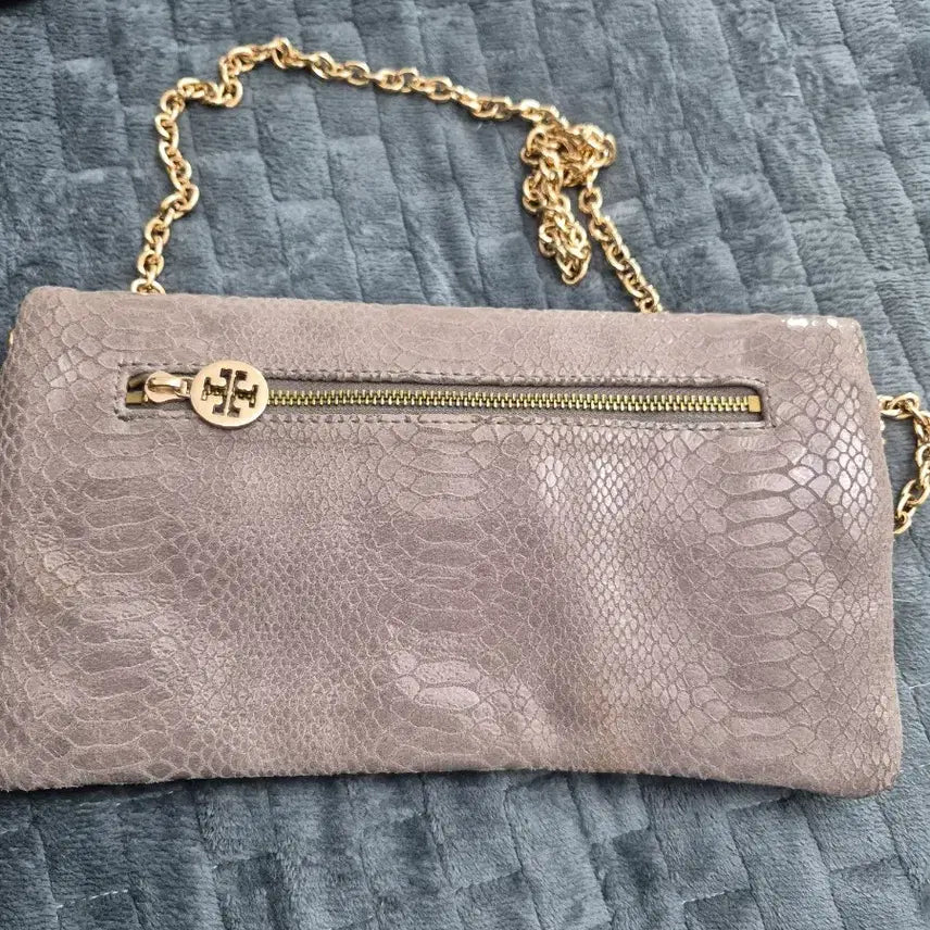 [BUNJANG] Tory Burch Snake Embossed Crossbody Bag / 토리버치 뱀피 크로스백