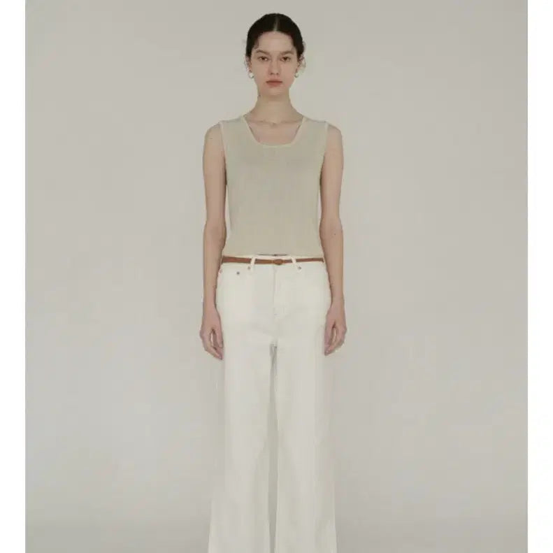 [BUNJANG] Yumeru Miw Cream Jean S+ Size / 유메르 미우 크림 진 S+ 거의새상품 50%
