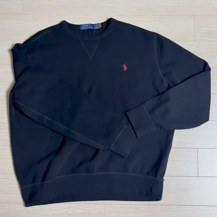 [BUNJANG] Polo Black Sweatshirt / 폴로 검정 맨투맨