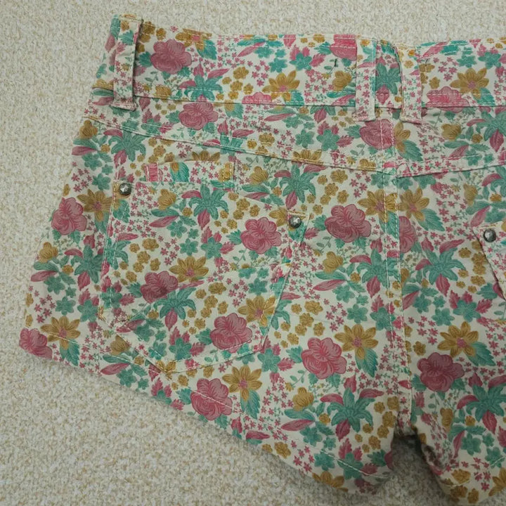 [BUNJANG] Vintage Floral Print Shorts / (EUR36)여성 반바지 숏팬츠 플라워 빈티지 바캉스 W3099