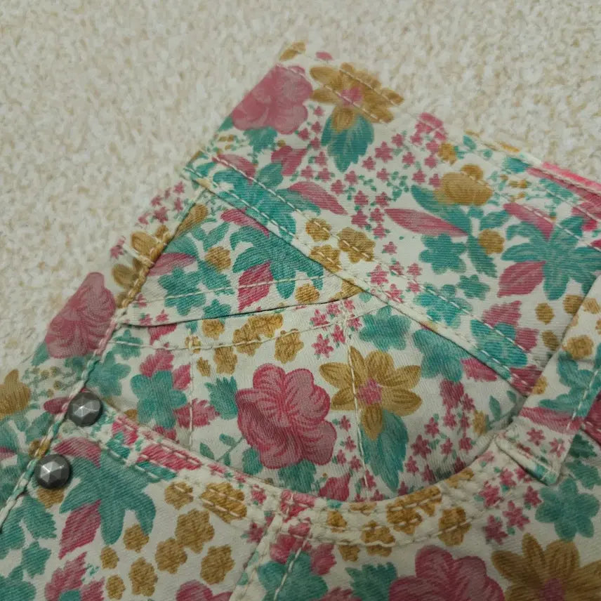 [BUNJANG] Vintage Floral Print Shorts / (EUR36)여성 반바지 숏팬츠 플라워 빈티지 바캉스 W3099