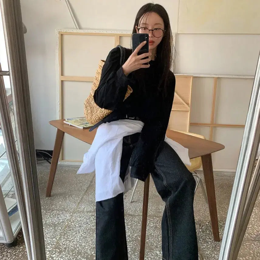 [BUNJANG] Oversized Boxy T-shirt (Black) / 오버핏박시티셔츠(블랙)