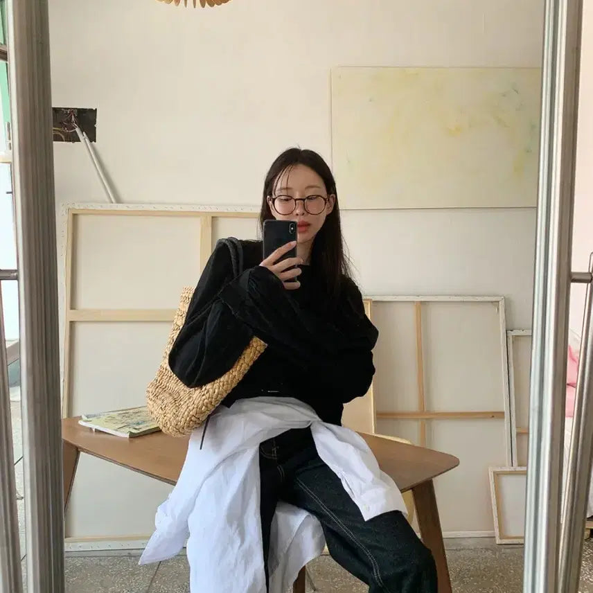 [BUNJANG] Oversized Boxy T-shirt (Black) / 오버핏박시티셔츠(블랙)