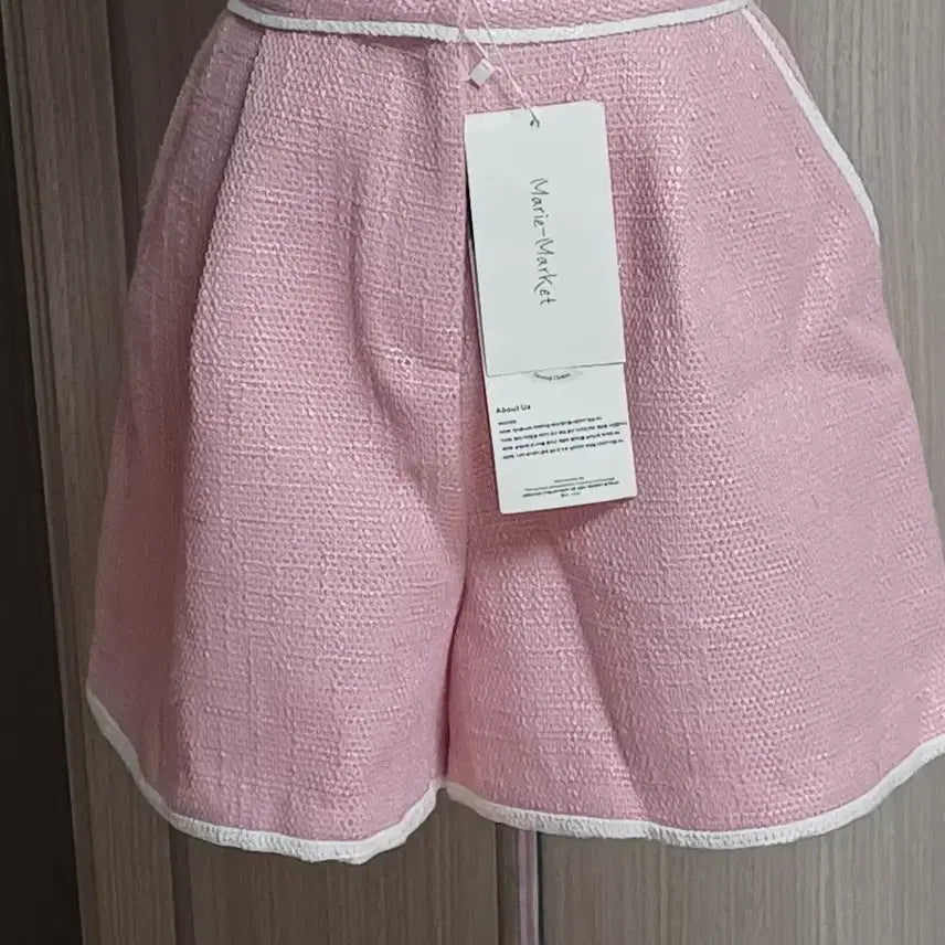 [BUNJANG] Mari Market Pink Tweed Shorts / 마리마켓 핑크 트위드 반바지