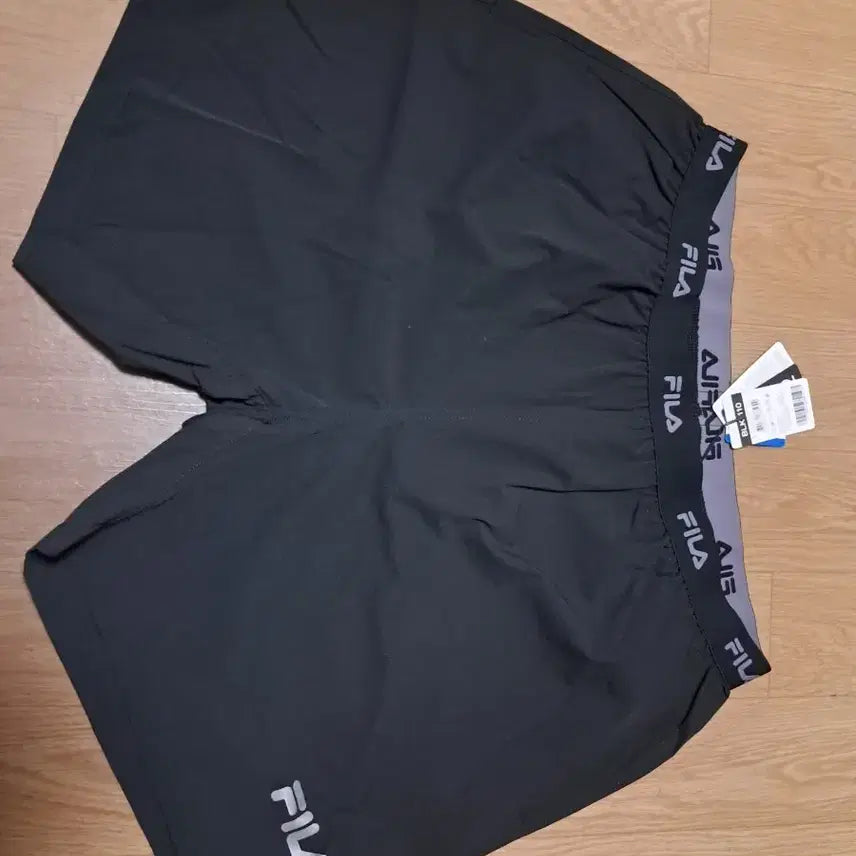 [BUNJANG] Fila Black Logo Band Shorts / 휠라 블랙 반바지 새상품 110