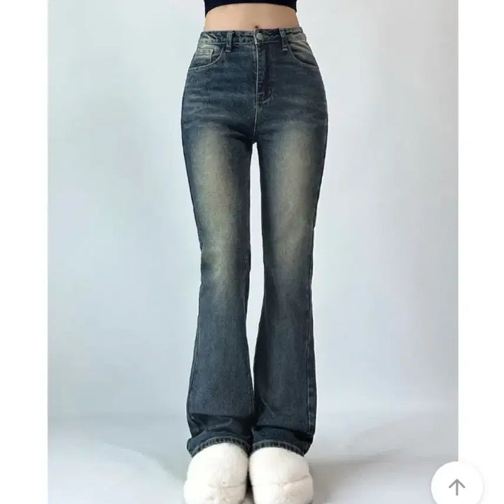 [BUNJANG] 빈티지 워싱 데님 부츠컷 청바지 미오 에이블리 진청 / 빈티지 워싱 데님 부츠컷 청바지 미오 에이블리 진청
