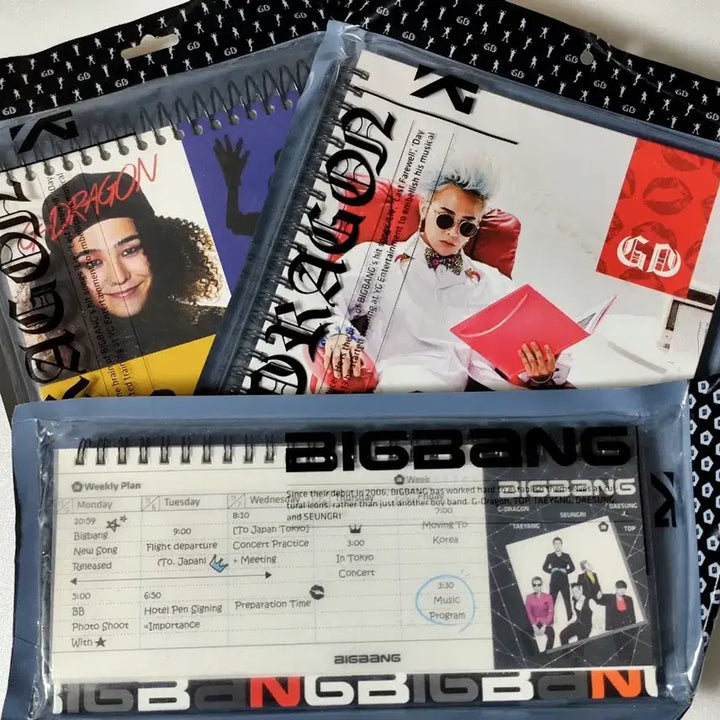 [BUNJANG] BIGBANG G-DRAGON Spring Note &amp; Weekly Planner Bundle Set / [미개봉] 빅뱅 GD 스프링 노트 2권 + 빅뱅 주간 플래너 1권