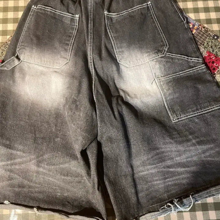 [BUNJANG] Washed Bermuda Denim Pants / 워싱 버뮤다 데님 팬츠