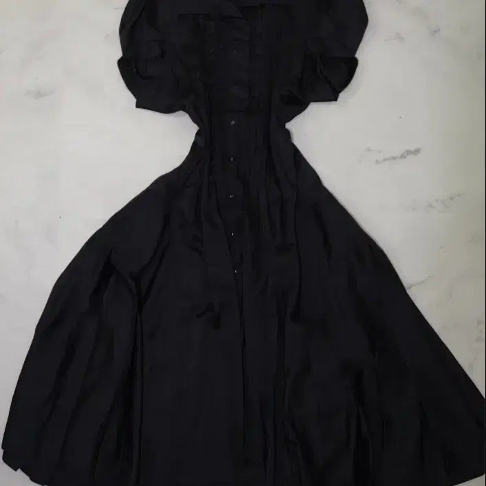 [BUNJANG] System Black Shirt Dress / 시스템 블랙 셔츠 원피스 55