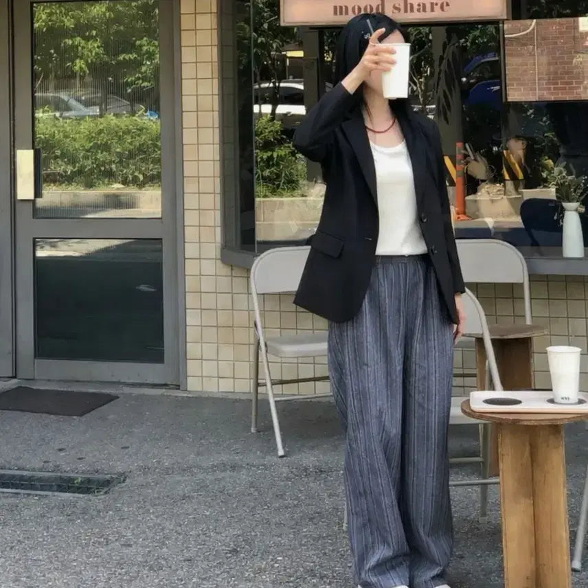 [BUNJANG] Julia Pepe Striped Pants / 줄리아페페 스트라이트 팬츠