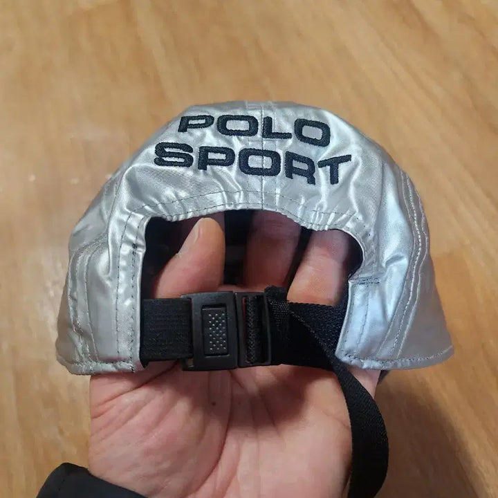 [BUNJANG] Polo Sport Silver Long Bill Cap Hat / 폴로스포츠 롱빌캡 모자