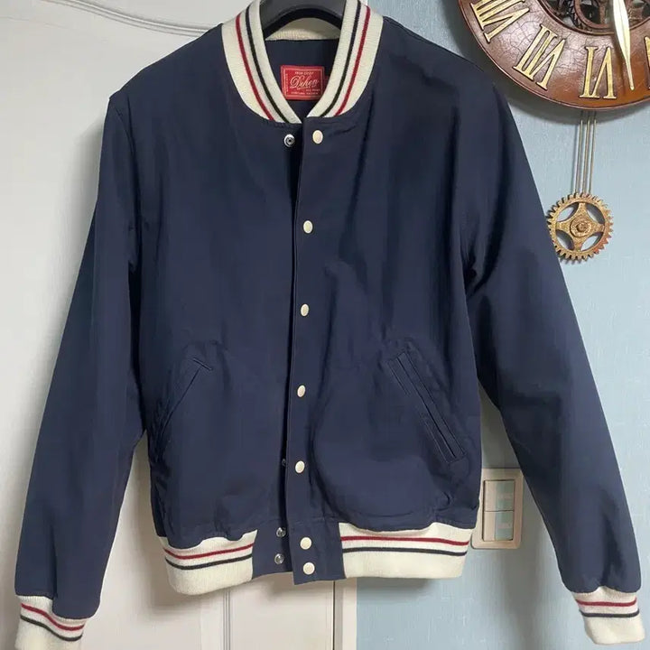 [BUNJANG] Dehen 1920 Cotton Varsity Jacket Navy / 데헨 1920 코튼 바시티 자켓 네이비