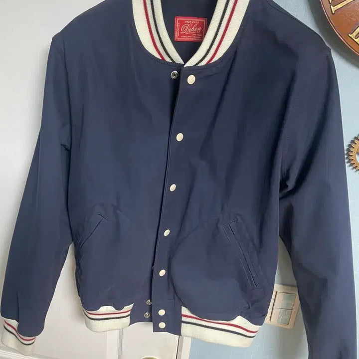 [BUNJANG] Dehen 1920 Cotton Varsity Jacket Navy / 데헨 1920 코튼 바시티 자켓 네이비