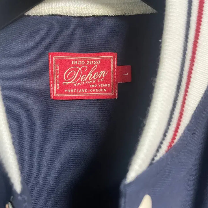 [BUNJANG] Dehen 1920 Cotton Varsity Jacket Navy / 데헨 1920 코튼 바시티 자켓 네이비