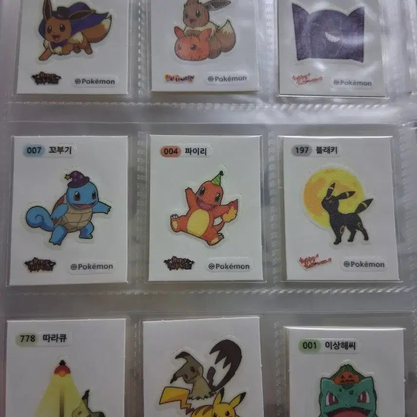 [BUNJANG] Pokemon Halloween Stickers / 포켓몬 할로원 띠부실