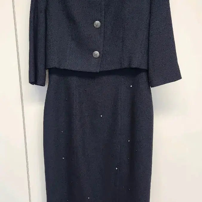 [BUNJANG] MICHAA Navy Two-Piece Suit Set / 미샤 네이비 원피스 정장 투피스 세트